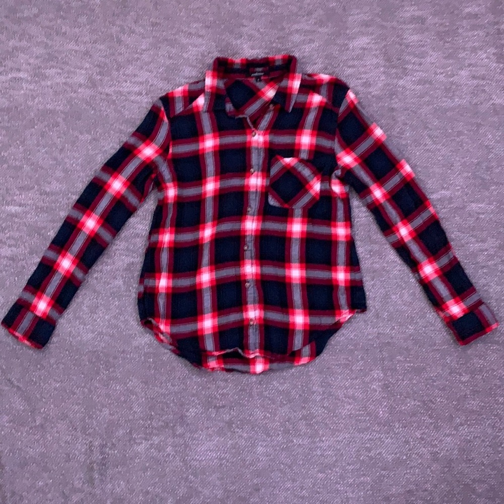 Red White and Navy Blue Flannel